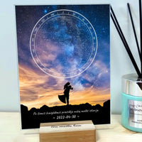 Personalizuotas žvaigždžių žemėlapis, stiklinis posteris. DVNS-003C  Stiklas -  dovanokis.lt