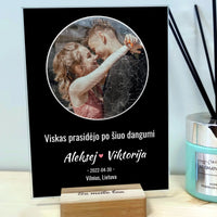 Personalizuotas žvaigždžių žemėlapis, stiklinis posteris. DVNS-020  Stiklas -  dovanokis.lt