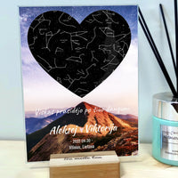 Personalizuotas žvaigždžių žemėlapis, stiklinis posteris. DVNS-012A  Stiklas -  dovanokis.lt