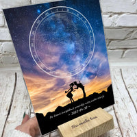 Personalizuotas žvaigždžių žemėlapis, stiklinis posteris. DVNS-003D  Stiklas -  dovanokis.lt