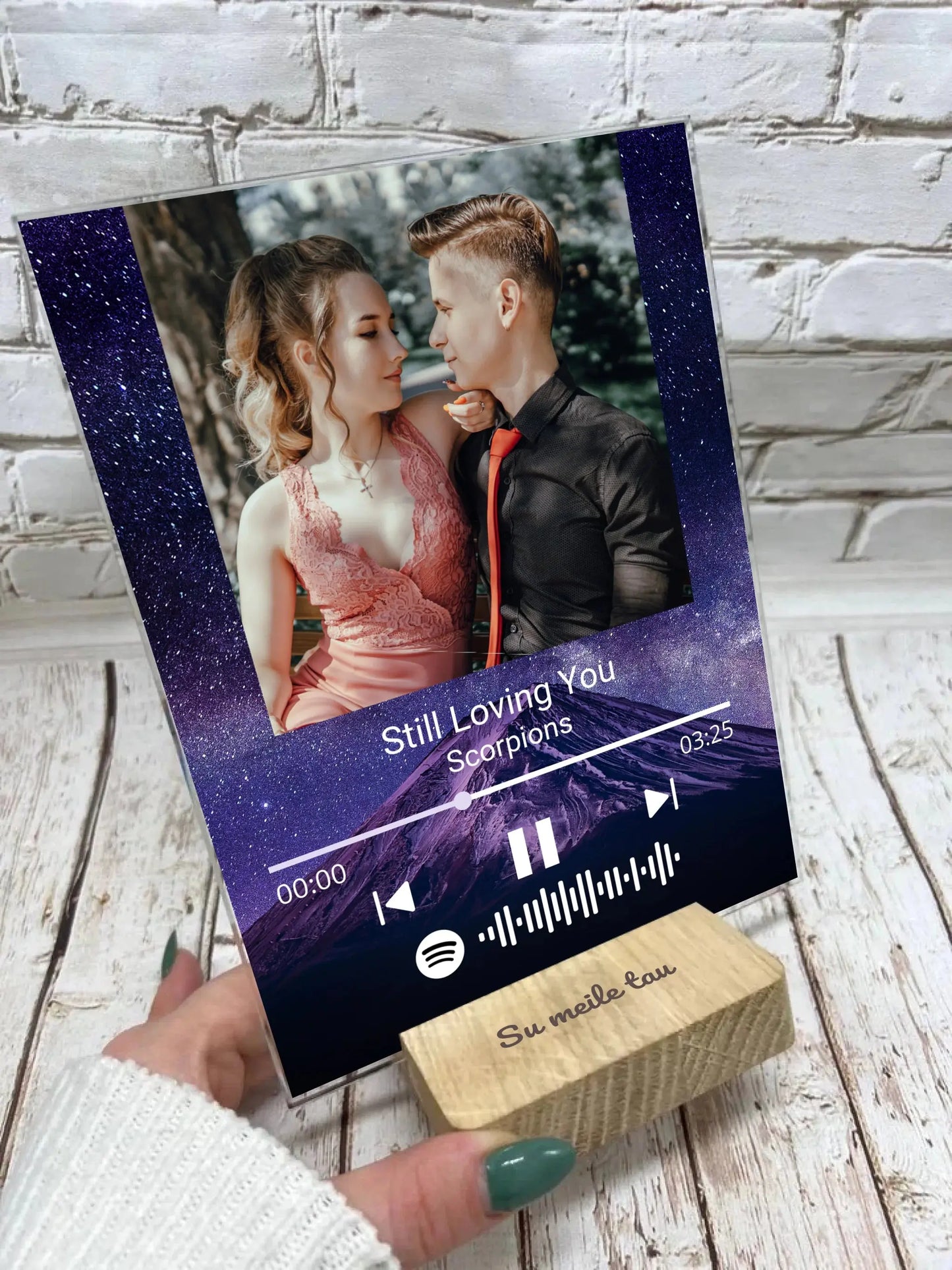 Personalizuotas muzikinis grotuvas "Spotify", stiklinis posteris. MZGR-005  Stiklas -  dovanokis.lt