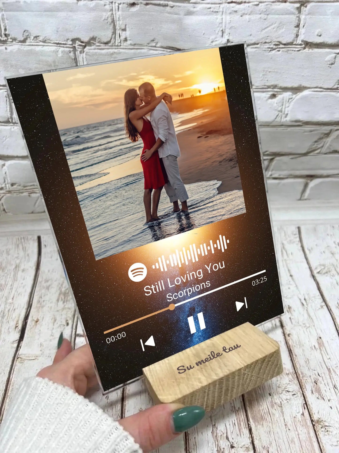 Personalizuotas muzikinis grotuvas "Spotify", stiklinis posteris. MZGR-006  Stiklas -  dovanokis.lt