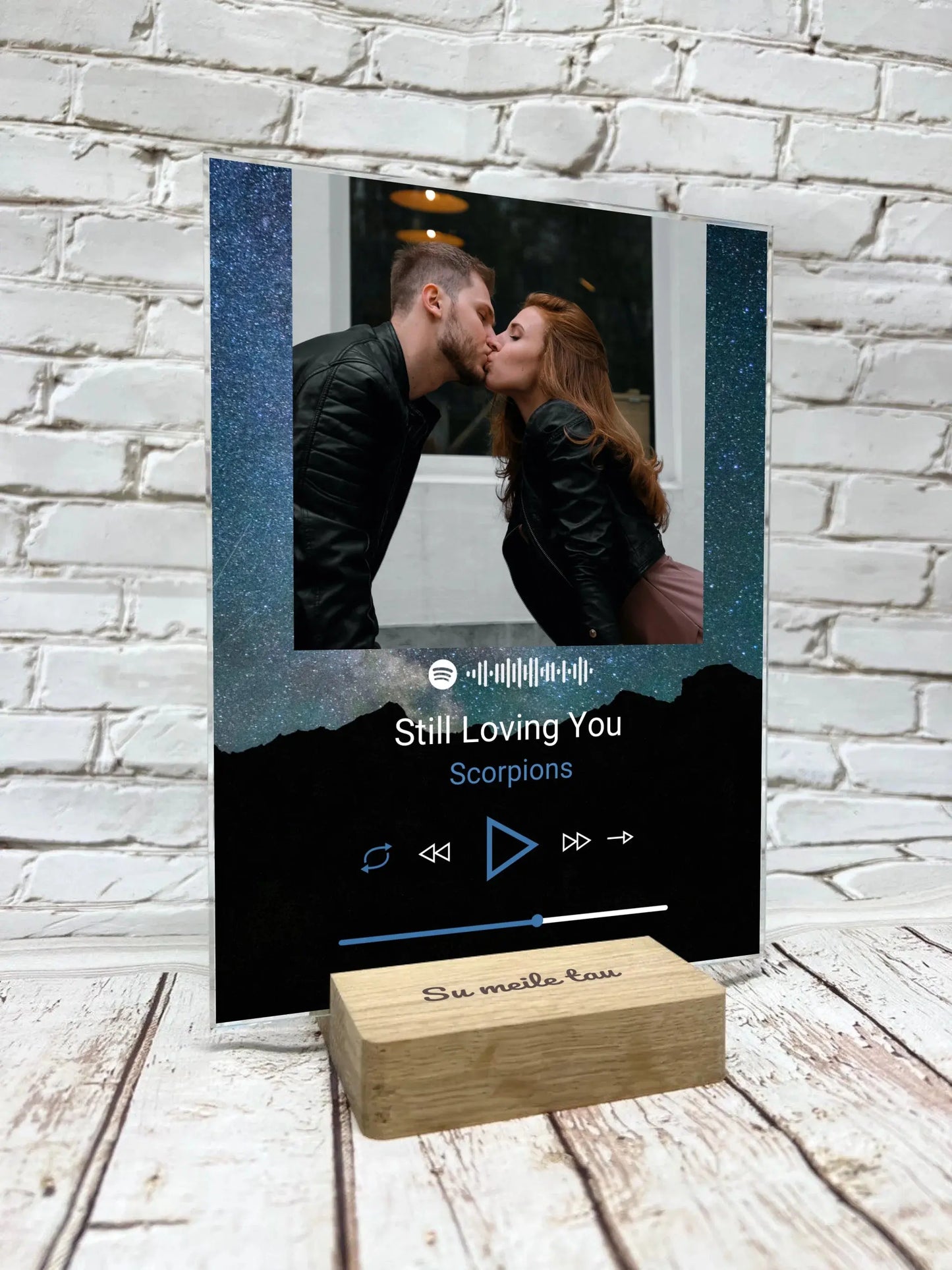 Personalizuotas muzikinis grotuvas "Spotify", stiklinis posteris. MZGR-004  Stiklas -  dovanokis.lt