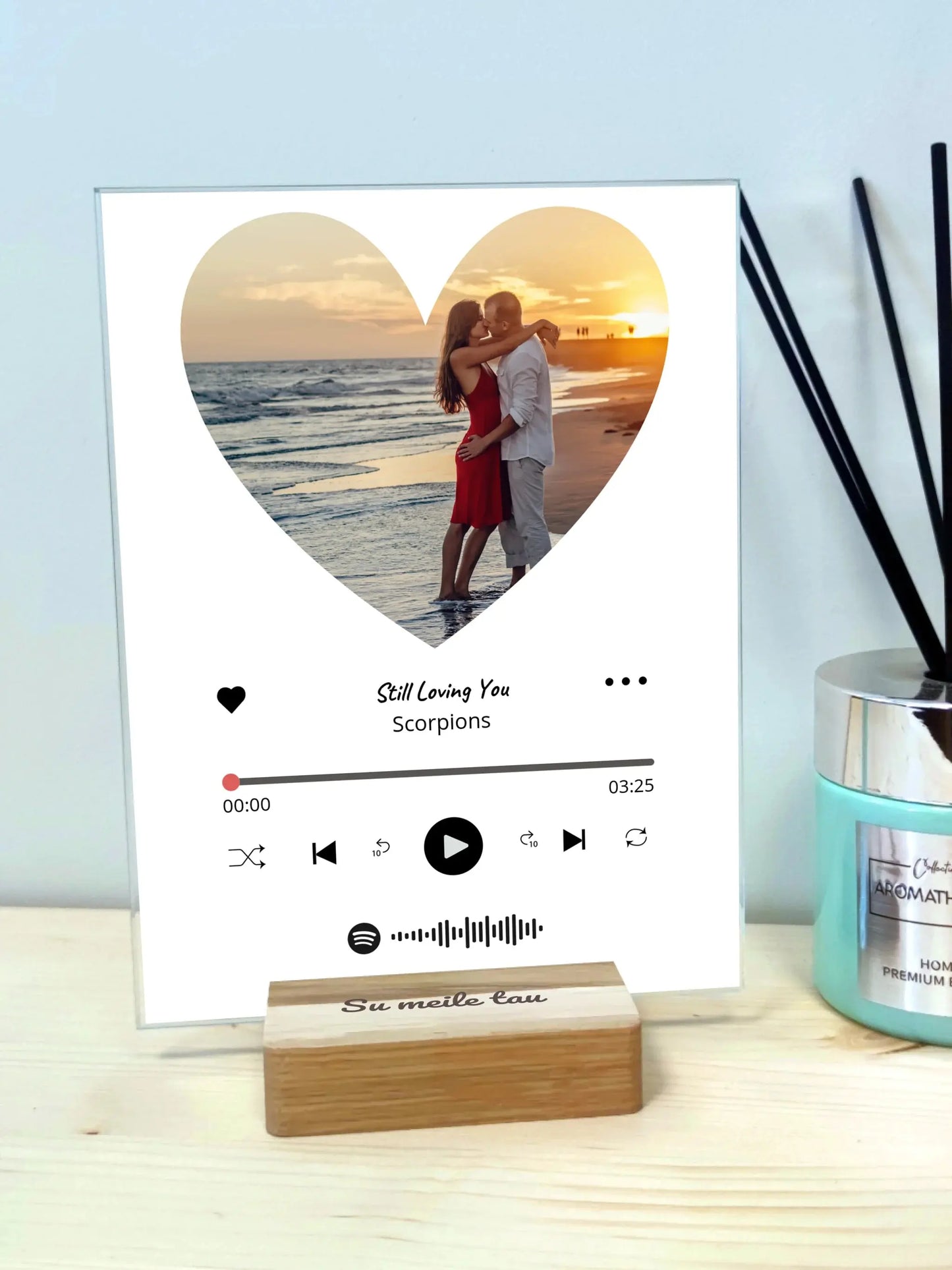 Personalizuotas muzikinis grotuvas "Spotify", stiklinis posteris. MZGR-012  Stiklas -  dovanokis.lt