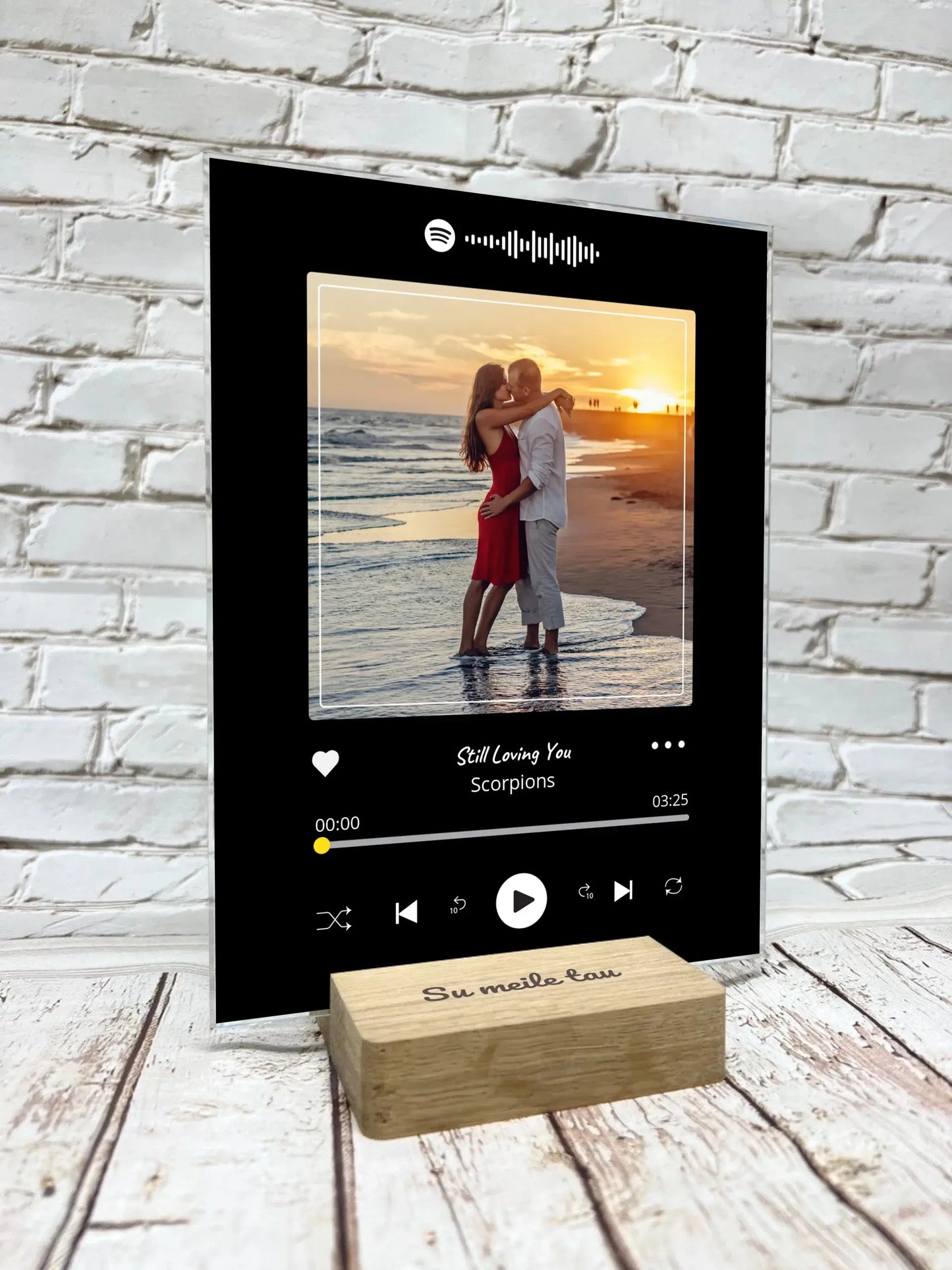 Personalizuotas muzikinis grotuvas "Spotify", stiklinis posteris. MZGR-010  Stiklas -  dovanokis.lt