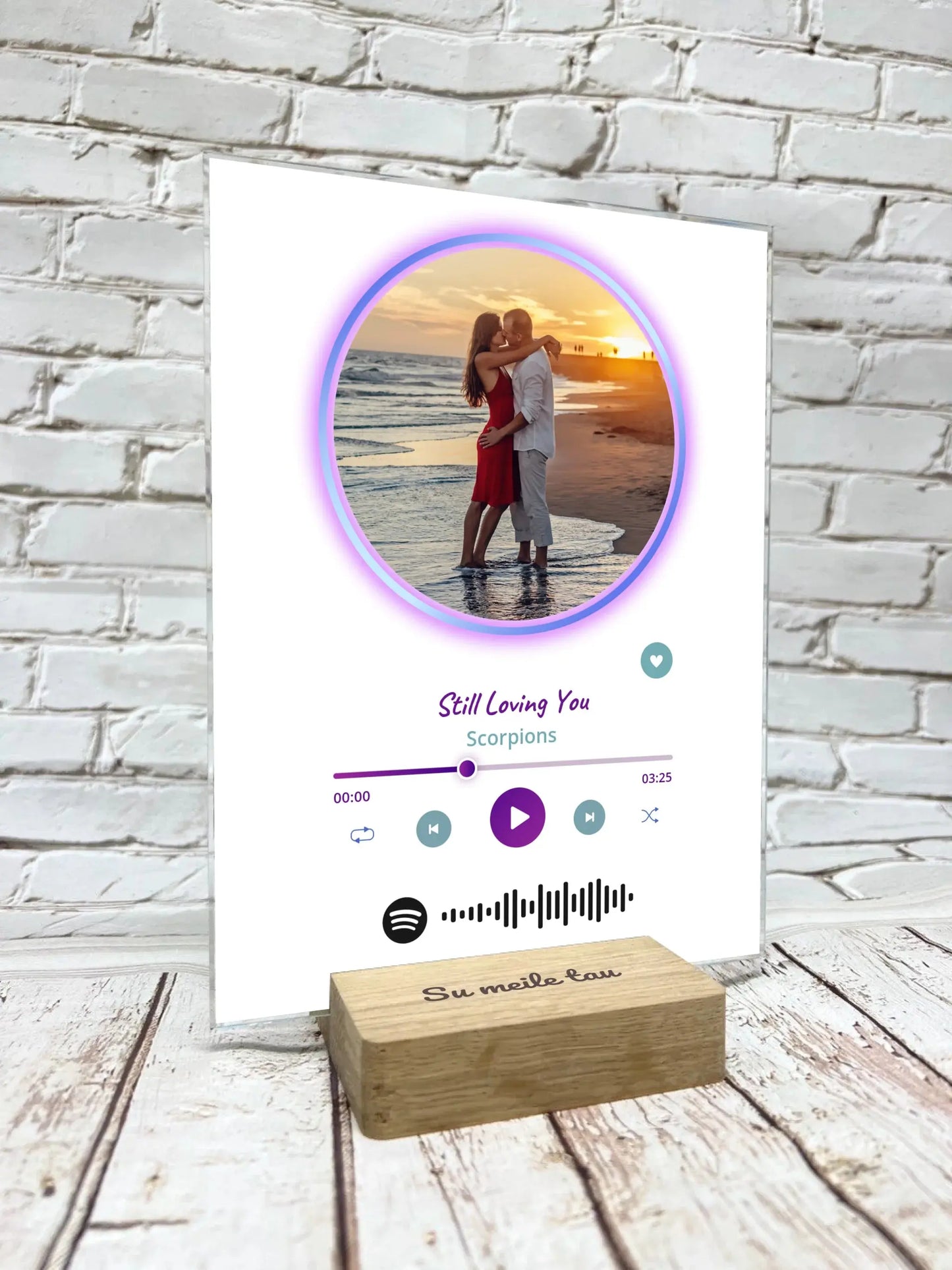 Personalizuotas muzikinis grotuvas "Spotify", stiklinis posteris. MZGR-013  Stiklas -  dovanokis.lt