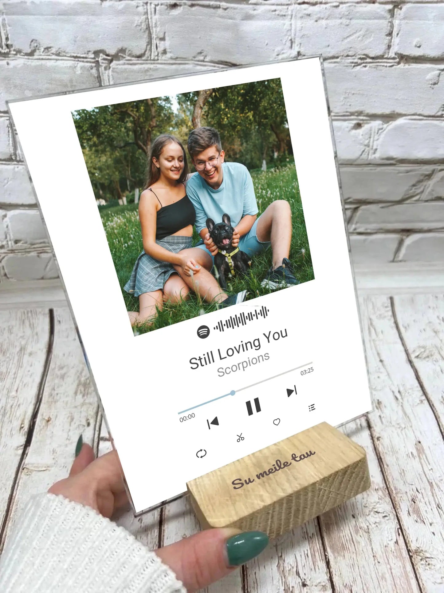 Personalizuotas muzikinis grotuvas "Spotify", stiklinis posteris. MZGR-007  Stiklas -  dovanokis.lt