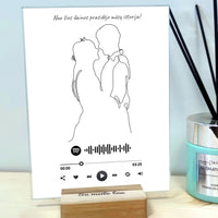 Personalizuotas muzikinis grotuvas "Spotify", stiklinis posteris. MZGR-014F  Stiklas -  dovanokis.lt