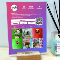 Personalizuotas "Instagram Profilio" dizaino kūrinys ant stiklo su jūsų nuotraukomis  Stiklas -  dovanokis.lt