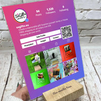 Personalizuotas "Instagram Profilio" dizaino kūrinys ant stiklo su jūsų nuotraukomis  Stiklas -  dovanokis.lt