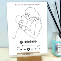 Personalizuotas muzikinis grotuvas "Spotify", stiklinis posteris. MZGR-014G  Stiklas -  dovanokis.lt