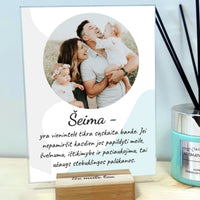 Personalizuotas šeimos iliustracijos spaudinys ant stiklo su jūsų nuotrauka SPD-001  Stiklas -  dovanokis.lt