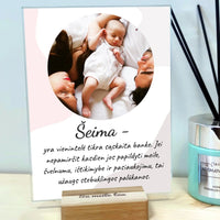 Personalizuotas šeimos iliustracijos spaudinys ant stiklo su jūsų nuotrauka SPD-002  Stiklas -  dovanokis.lt