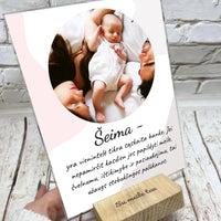 Personalizuotas šeimos iliustracijos spaudinys ant stiklo su jūsų nuotrauka SPD-002  Stiklas -  dovanokis.lt