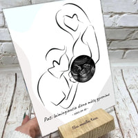 Personalizuota nėščiųjų echoskopijos tyrimo nuotrauką, stiklinis posteris ECH-002  Stiklas -  dovanokis.lt