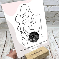 Personalizuota nėščiųjų echoskopijos tyrimo nuotrauką, stiklinis posteris ECH-003  Stiklas -  dovanokis.lt