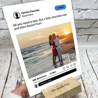 Personalizuotas "Twitter" dizaino kūrinys ant stiklo su jūsų nuotrauka ir tekstu  Stiklas -  dovanokis.lt