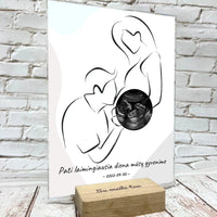 Personalizuota nėščiųjų echoskopijos tyrimo nuotrauką, stiklinis posteris ECH-002  Stiklas -  dovanokis.lt