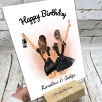 Personalizuotos gimtadienio merginos iliustraciją ant stiklo  Stiklas -  dovanokis.lt