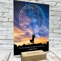 Personalizuotas žvaigždžių žemėlapis, stiklinis posteris. DVNS-003C  Stiklas -  dovanokis.lt