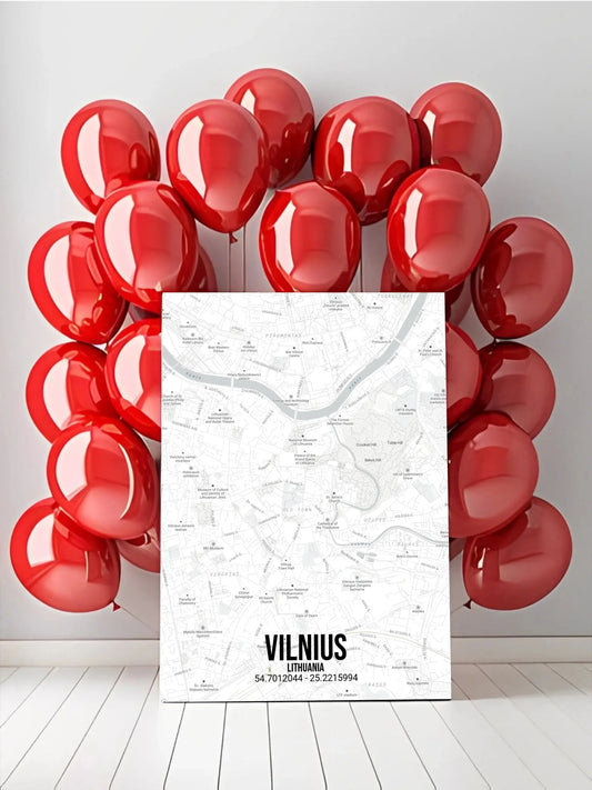 Personalizuotas viso spektro žemėlapis ant drobės, su jūsų buvimo vieta  Drobe -  dovanokis.lt