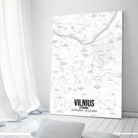 Personalizuotas viso spektro žemėlapis ant drobės, su jūsų buvimo vieta  Drobe -  dovanokis.lt