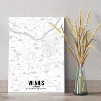 Personalizuotas viso spektro žemėlapis ant drobės, su jūsų buvimo vieta  Drobe -  dovanokis.lt