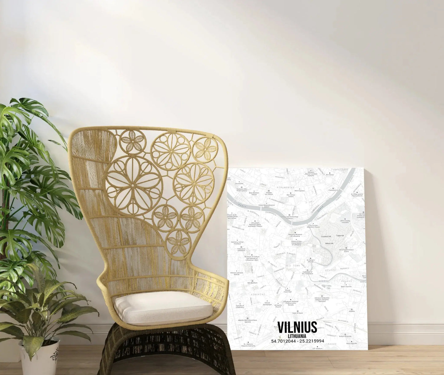 Personalizuotas viso spektro žemėlapis ant drobės, su jūsų buvimo vieta  Drobe -  dovanokis.lt