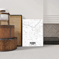 Personalizuotas viso spektro žemėlapis ant drobės, su jūsų buvimo vieta  Drobe -  dovanokis.lt