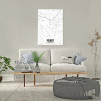 Personalizuotas viso spektro žemėlapis ant drobės, su jūsų buvimo vieta  Drobe -  dovanokis.lt