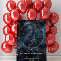 Personalizuotas žvaigždžių žemėlapisant drobės su fonu  Drobe -  dovanokis.lt