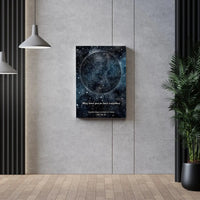 Personalizuotas žvaigždžių žemėlapisant drobės su fonu  Drobe -  dovanokis.lt