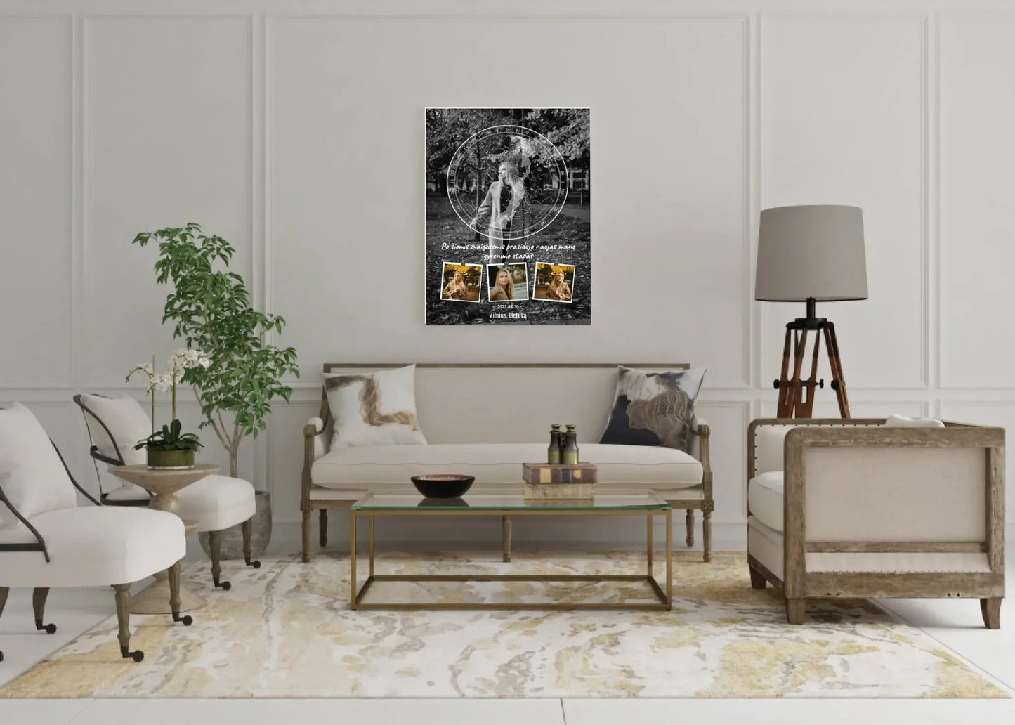 Personalizuotas žvaigždžių žemėlapis ant drobės  Drobe -  dovanokis.lt