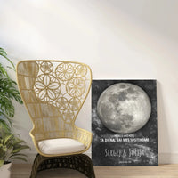 Personalizuotas mėnulio fazės spaudinys ant drobės, pritaikytas pagal datą ir vietą MNFZ-001  Drobe -  dovanokis.lt