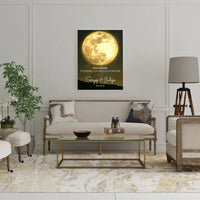 Personalizuotas mėnulio fazės spaudinys ant drobės, pritaikytas pagal datą ir vietą MNFZ-003  Drobe -  dovanokis.lt