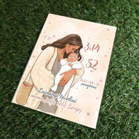 Personalizuota Mergaitės Gimimo Metrikų Iliustracija ant stiklo VKGM-048  Stiklas -  dovanokis.lt