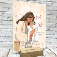 Personalizuota Mergaitės Gimimo Metrikų Iliustracija ant stiklo VKGM-048  Stiklas -  dovanokis.lt