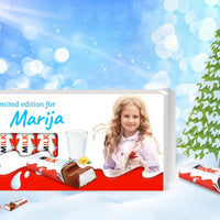 Personalizuota Kinder 8 batonėlių šokoladinė dėžutė su jūsų nuotrauka  Šokoladas -  dovanokis.lt