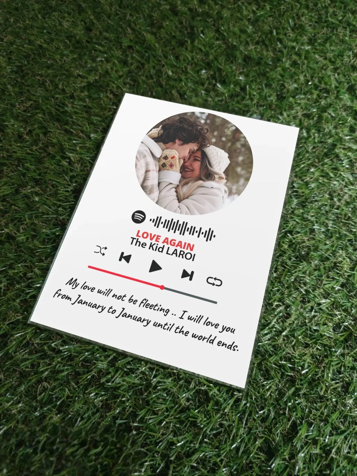 Personalizuotas muzikos grotuvo stiklinis posteris su jūsų nuotrauka  Customizer -  dovanokis.lt