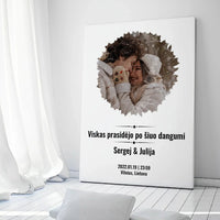 Personalizuotas žvaigždžių žemėlapis su skirtingomis formomis ir jūsų nuotrauka  Drobe -  dovanokis.lt