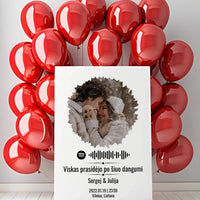 Personalizuotas žvaigždžių žemėlapis su skirtingomis formomis ir jūsų nuotrauka bei „Spotify“ kodu  Drobe -  dovanokis.lt